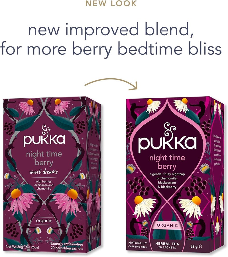 Pukka Organic Night Time Berry Herbal Tea - Image 2